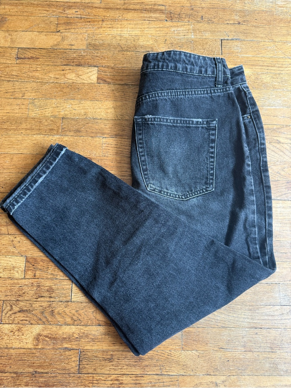 Black Washed Jeans - Classic Straight Fit